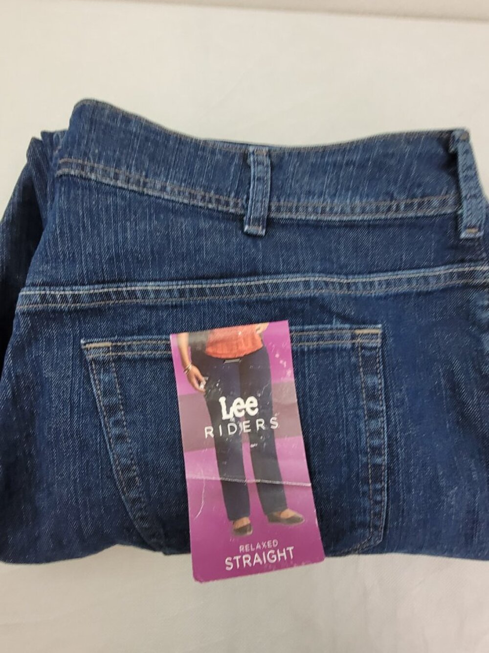 Lee Riders Jeans Women's 24w Blue Relaxed Straight Stretch High Waist Vintage